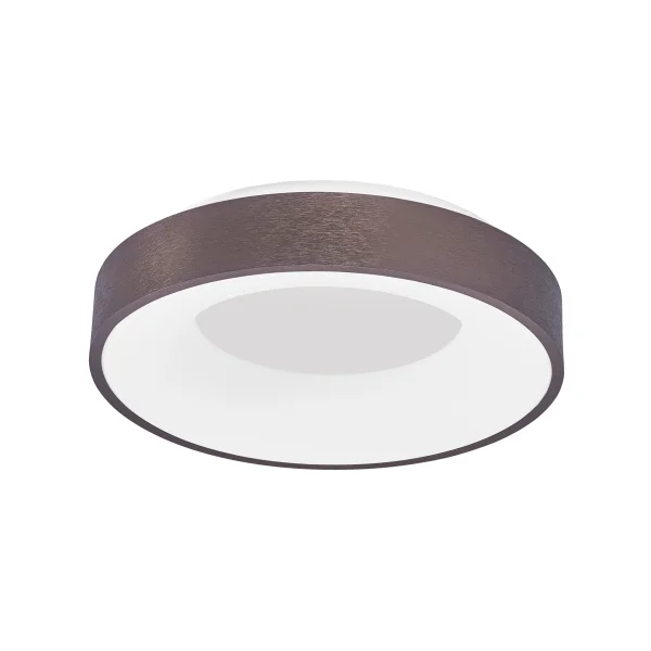 Nova Luce Rando Thin - plafonnier - Ø 38 x 9 cm - 30W LED dimmable inclus - café brossé