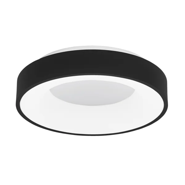 Nova Luce Rando Thin - plafonnier - Ø 38 x 9 cm - 30W LED dimmable inclus - noir sable
