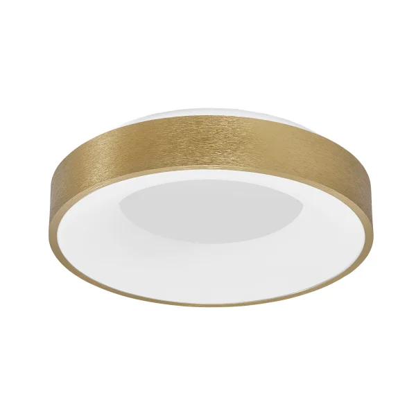 Nova Luce Rando Thin - plafonnier - Ø 38 x 9 cm - 30W LED dimmable inclus - or brossé