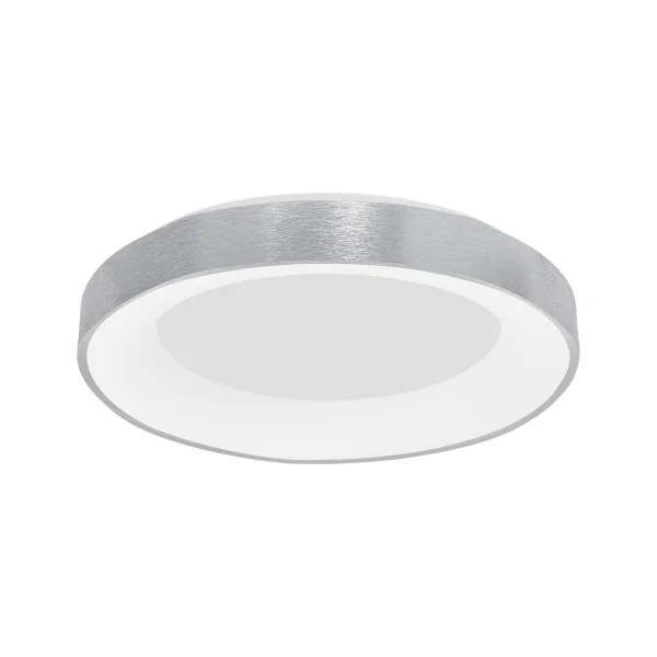 Nova Luce Rando Thin - plafonnier - Ø 60 x 9 cm - 50W LED dimmable inclus - argent brossé