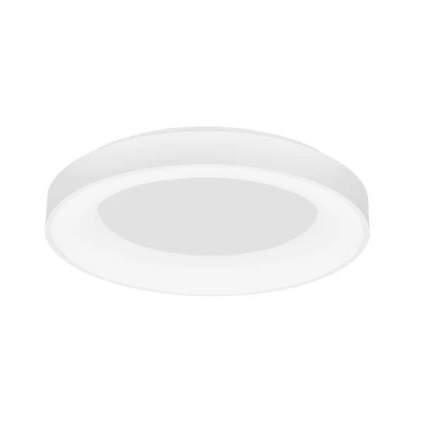 Nova Luce Rando Thin - plafonnier - Ø 60 x 9 cm - 50W LED dimmable inclus - blanc sable - couleur de lumière blanc chaud