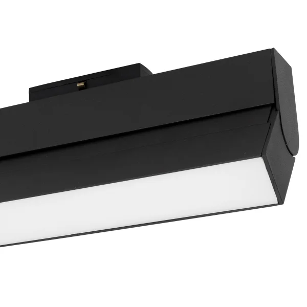 Nova Luce Rieti - luminaire pour système de profilés magnétiques - 27,4 x 3,4 x 11,6 cm - 15W LED inclus - noir - couleur de lumière blanc chaud