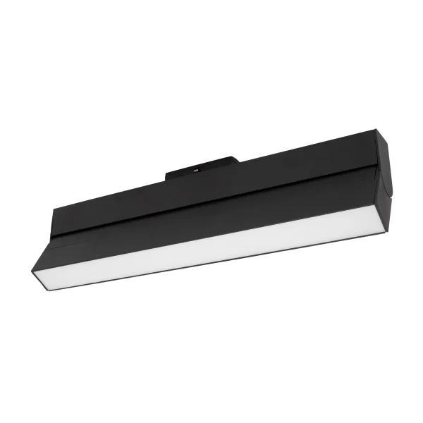 Nova Luce Rieti - luminaire pour système de profilés magnétiques - 40,7 x 3,4 x 11,6 cm - 22W LED inclus - noir - couleur de lumière blanc chaud