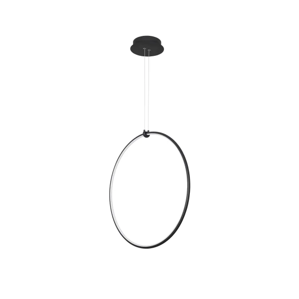 Nova Luce Ring - lampe suspendue - 68 x 21 x 120 cm - 28W dimmable LED inclus - sand black