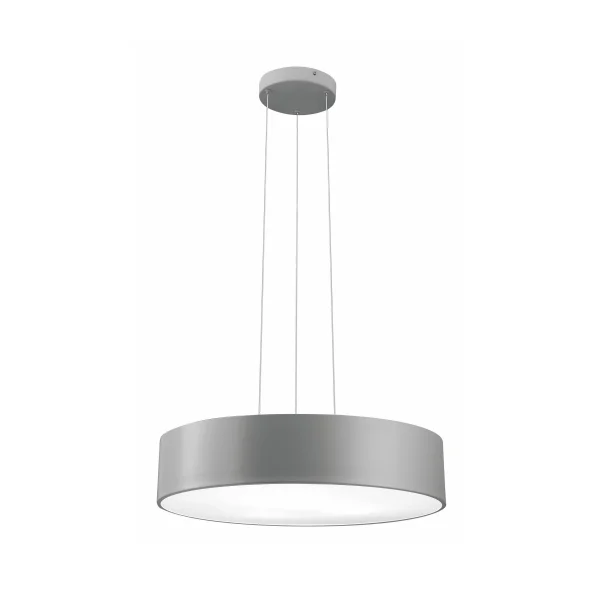 Nova Luce Roda - lampe suspendue - Ø 60 x 120 cm - 46W LED inclus - gris