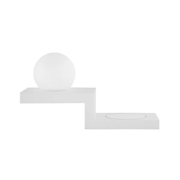 Nova Luce Room - applique murale avec interrupteur et chargeur rapide sans fil - 32,2 x 12 x 17,8 cm - 6W LED inclus - blanc