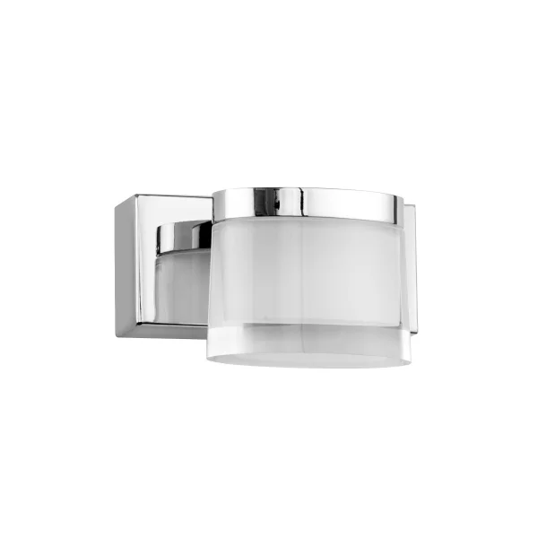 Nova Luce Sabia - lampe miroir - 12 x 9,8 x 7,5 cm - 5W LED inclus - IP44 - chrome