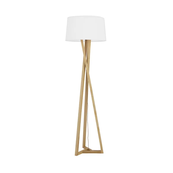 Nova Luce Salino - lampadaire - Ø 50 x 164 cm - brun clair et blanc