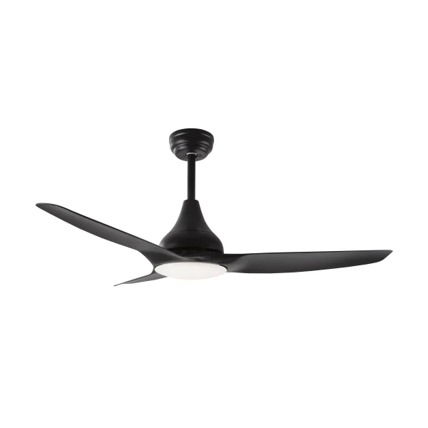 Nova Luce Samoa - ventilateur de plafond avec lumière et télécommande - Ø 122 x 48 cm - 18W LED inclus - noir