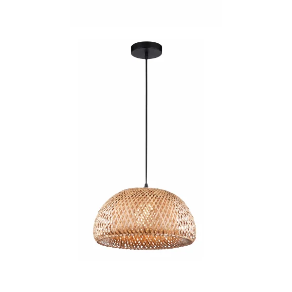 Nova Luce Scarlet - lampe suspendue - Ø 39 x 120 cm - brun et noir
