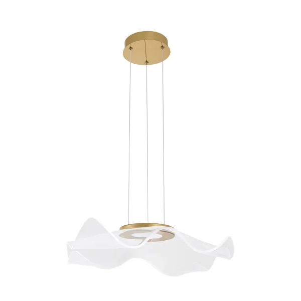 Nova Luce Siderno - lampe suspendue - Ø 50 x 150 cm - 30W LED inclus - or