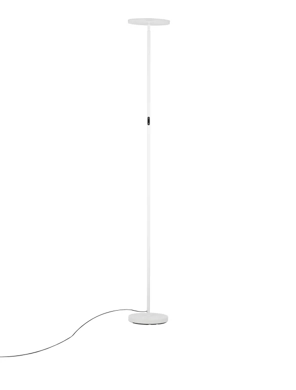 Nova Luce Sinkro - lampadaire - 25 x 180,6 cm - 30W dimmable LED inclus - blanc sablé