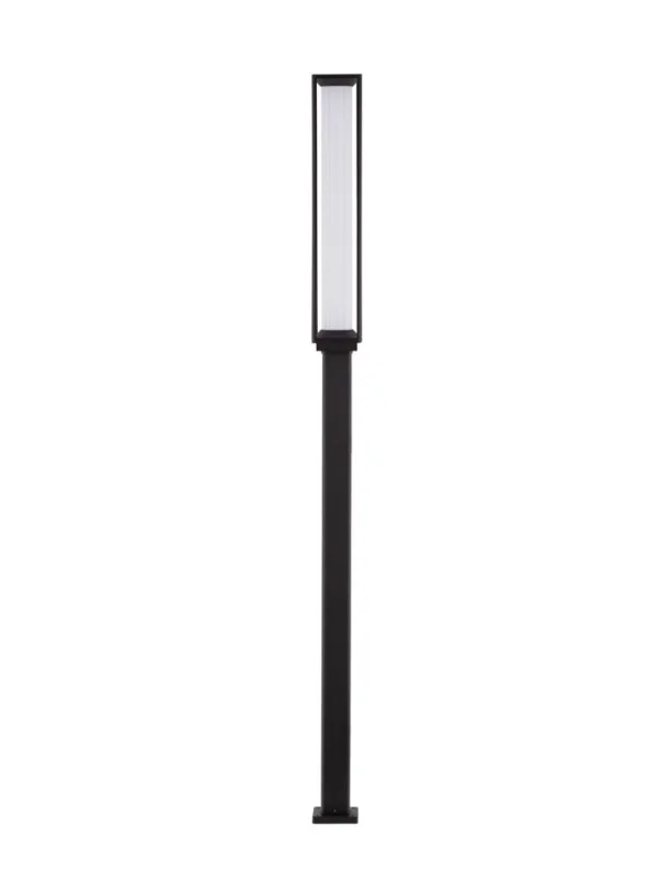 Nova Luce Solstice - lampe de jardin - 14,5 x 220 x 14,5 cm - 16W LED inclus - IP65 - anthracite foncé