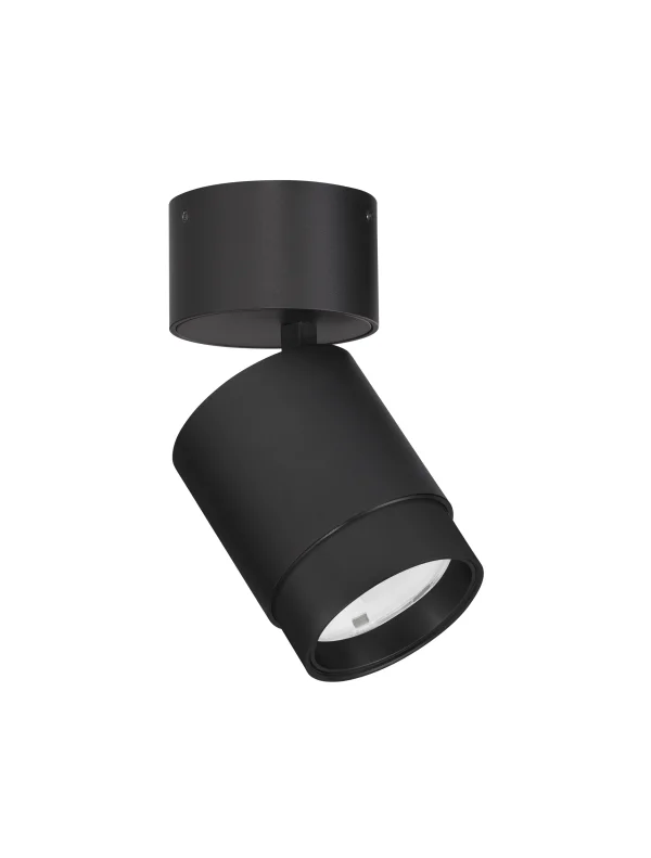 Nova Luce Spectre - spot en saillie - Ø 6,5 x 14,4 cm - 15W LED inclus - faisceau réglable - noir