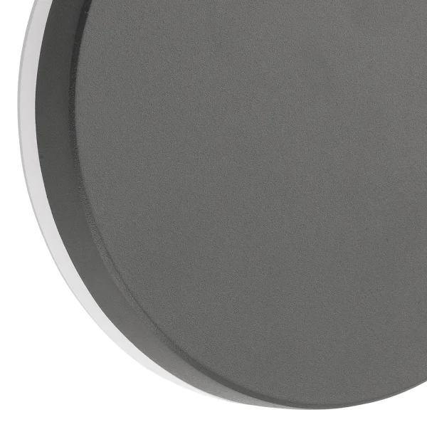 Nova Luce Suite - applique d'extérieur - Ø 15 x 5 cm - 10W LED inclus - IP54 - gris foncé
