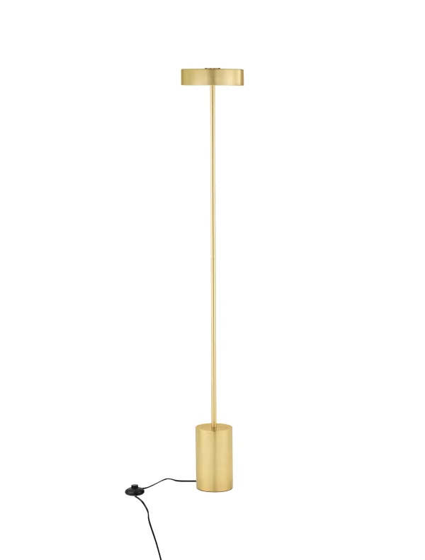 Nova Luce Thea - lampadaire - Ø 20 x 135 cm - 17W  LED inclus - laiton doré