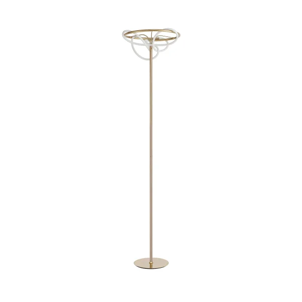 Nova Luce Tiriac - lampadaire - Ø 40 x 160 cm - 28W LED inclus - or et blanc