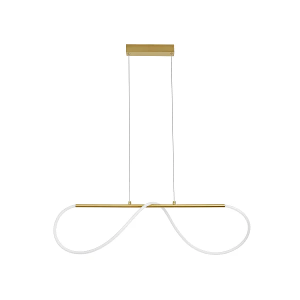 Nova Luce Tiriac - lampe suspendue - 90 x 20 x 120 cm - 29W LED dimmable inclus - or et blanc