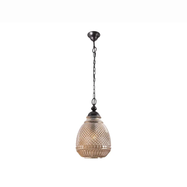 Nova Luce Toulon - lampe suspendue - Ø 27 x 120 cm - ambre