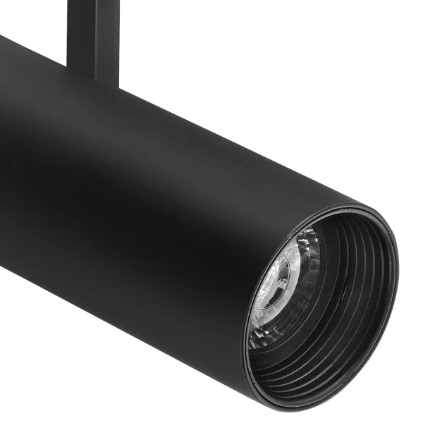 Nova Luce Track - Système de rail triphasé - Ø 6,1 x 21 cm - 12W LED inclus - noir - couleur de lumière blanc chaud