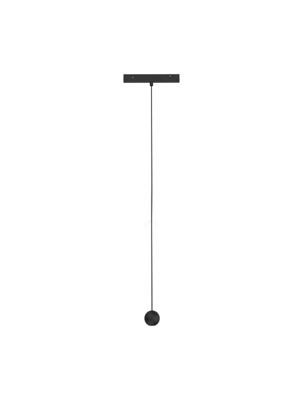 Nova Luce Ultra Slim - lampe suspendue sur rail - 19,5 x 3,4 cm - 12W LED inclus - couleur de lumière blanc chaud - noir
