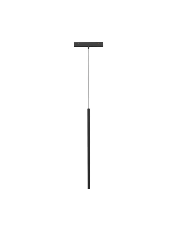 Nova Luce Ultra Slim - lampe suspendue sur rail - Ø 1,5 cm x 150 cm - 5W LED inclus - noir