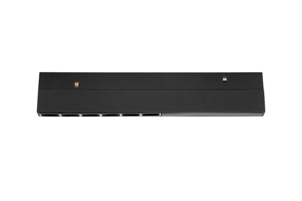 Nova Luce Ultra Slim - luminaire sur rail - 18 x 3,4 cm - 6W DALI LED dimmable inclus - couleur de lumière blanc chaud - noir