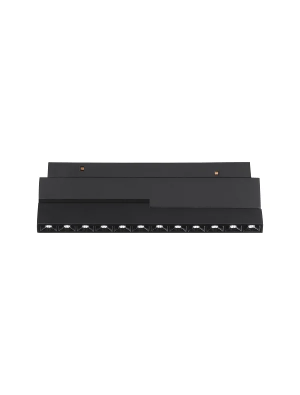 Nova Luce Ultra Slim - luminaire sur rail - 19,5 x 8,1 cm - 12W LED inclus - inclinable - couleur de lumière blanc chaud - noir
