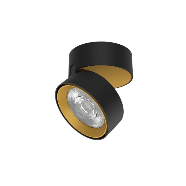 Nova Luce Universal - spot en saillie - Ø 9,5 x 7 cm - 20W LED inclus - or sable et noir