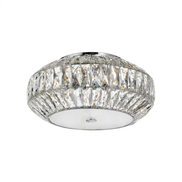 Nova Luce Valence - plafonnier - Ø 42 x 19 cm - blanc