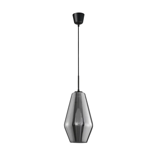 Nova Luce Veiro - lampe suspendue - Ø 17 x 120 cm - noir et chrome