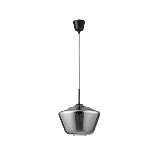 Nova Luce Veiro - lampe suspendue - Ø 30 x 120 cm - noir et chrome