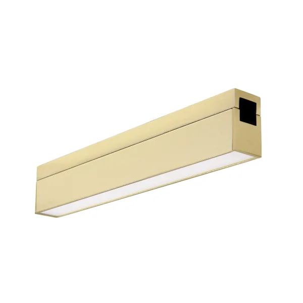Nova Luce Versus - point lumineux système de rail magnétique - 25 x 2,6 x 4,4 cm - 10W LED inclus - laiton satiné