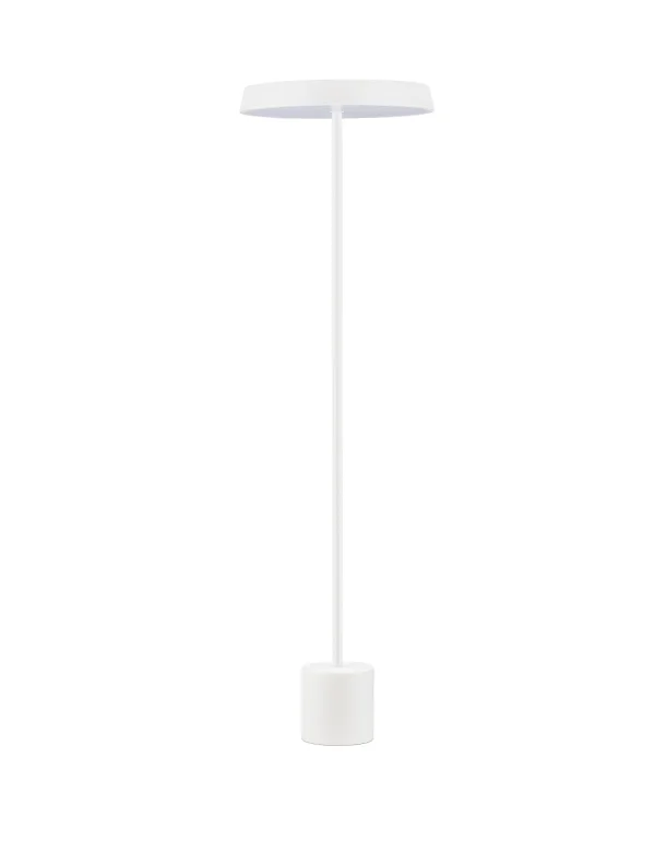 Nova Luce Vetro - lampadaire - Ø 40 x 136 cm - 33W  LED inclus - blanc mat