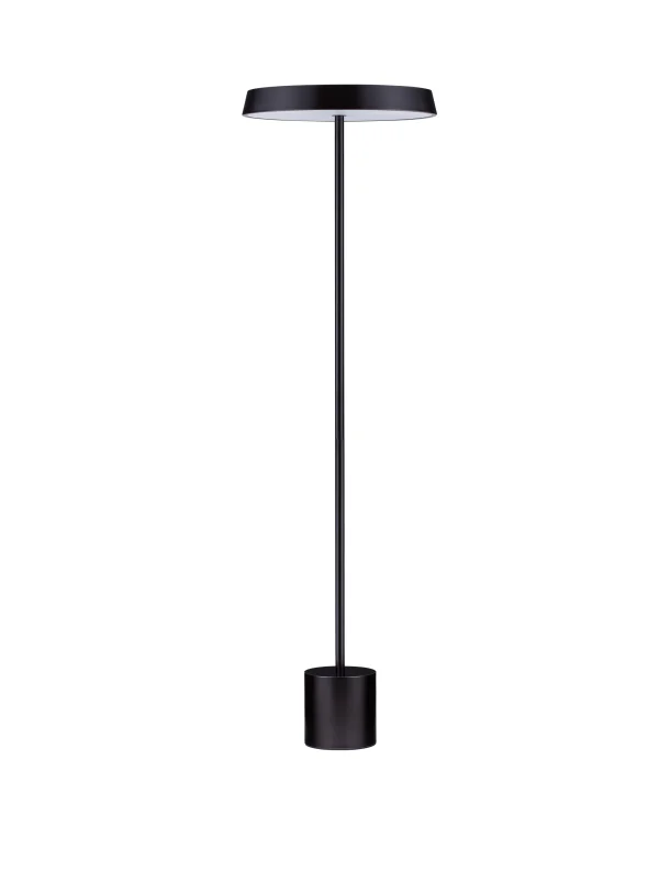 Nova Luce Vetro - lampadaire - Ø 40 x 136 cm - 33W  LED inclus - noir mat