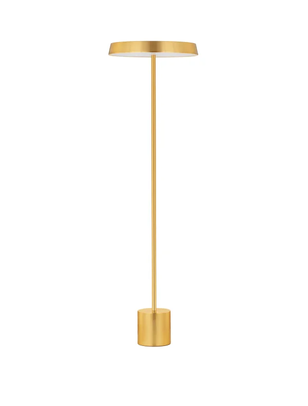 Nova Luce Vetro - lampadaire - Ø 40 x 136 cm - 33W  LED inclus - or satiné