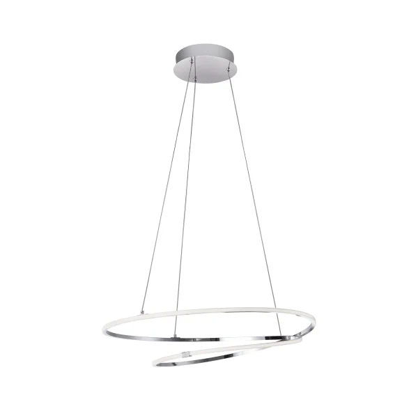 Nova Luce Viareggio - lampe suspendue - Ø 56 x 120 cm - 29W LED inclus - chrome
