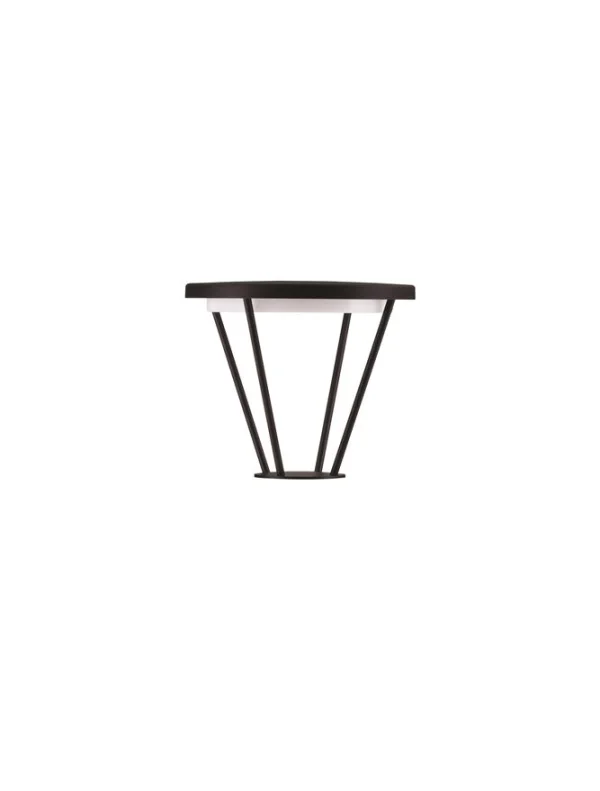 Nova Luce Virtus - lampe de jardin - Ø 30 x 27 cm - 16W LED inclus - IP65 - anthracite foncé