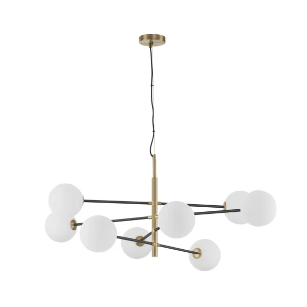 Nova Luce Vitra - lampe suspendue - 120 x 103 x 145 cm - or satiné et noir