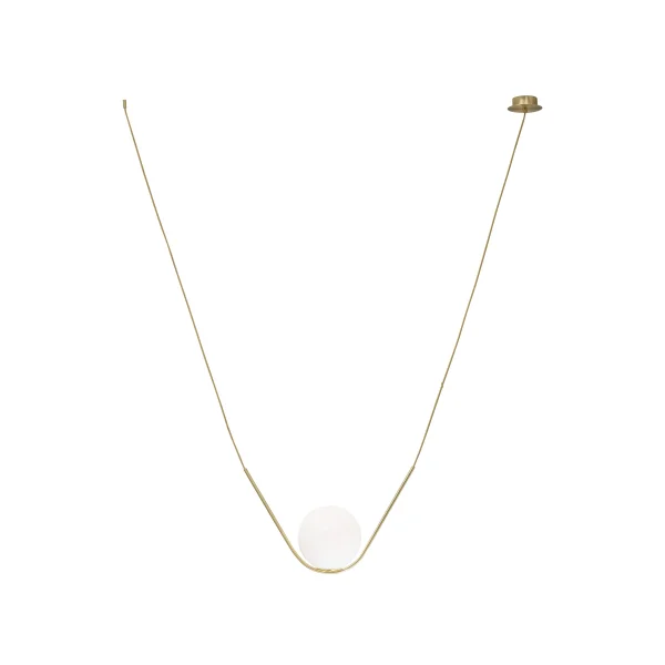 Nova Luce Vitton - lampe suspendue - 150 x 20 x 120 cm - laiton et blanc