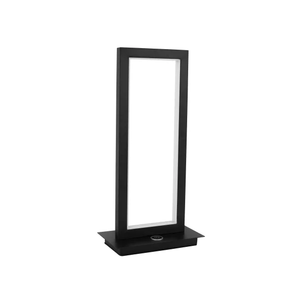 Nova Luce Wenna - lampe à poser - 17,5 x 10 x 36 cm - gradateur à 3 niveaux - 12W LED inclus - noir mat