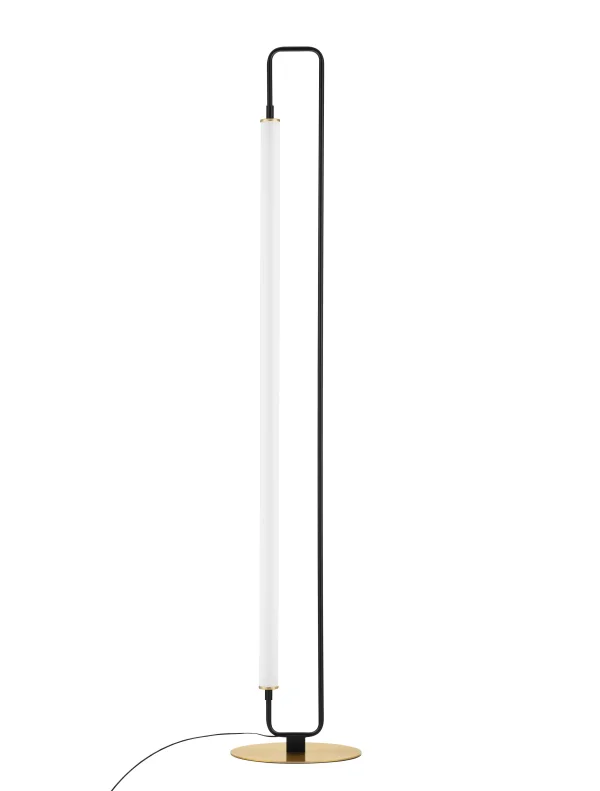 Nova Luce Wetro - lampadaire - 28 x 150 cm - 32W LED inclus - noir mat et or