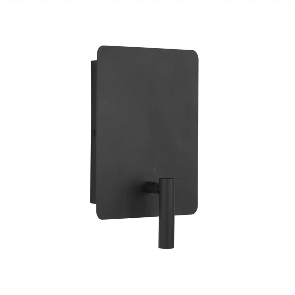 Nova Luce Zen - applique murale avec interrupteur et chargeur USB - 14 x 7,5 x 20 cm - 5W + 3W LED inclus - noir sable
