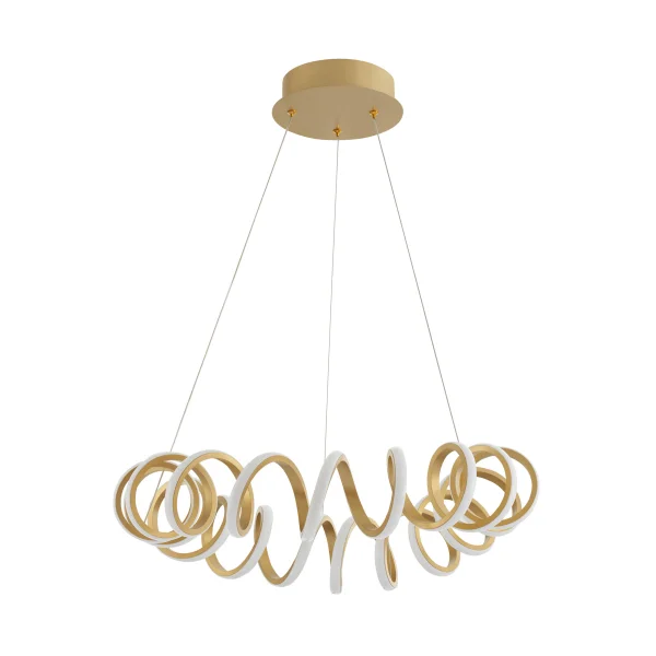 Nova Luce Zinia - lampe suspendue - Ø 60 x 150 cm - 45W LED inclus - sand gold