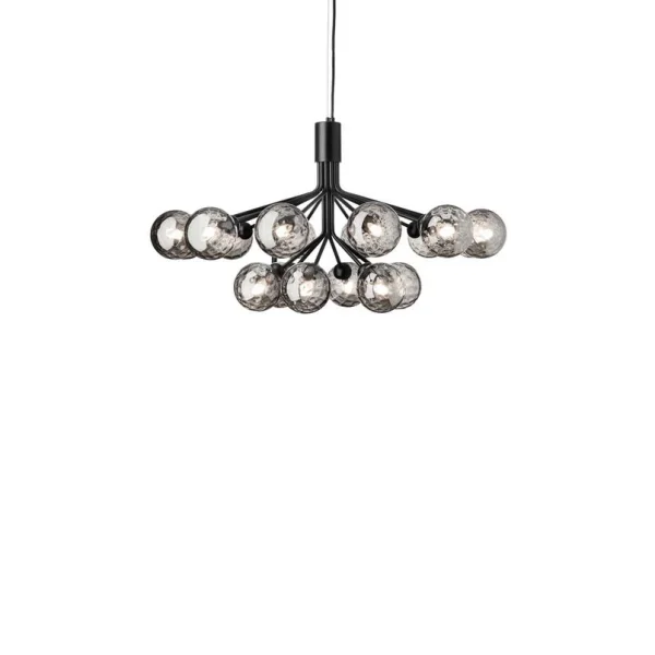Nuura Aps - Apiales 18 Chandelier Satin Black/Optic Smoked Nuura