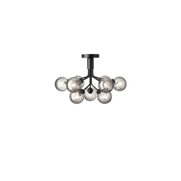 Nuura Aps - Apiales 9 plafonnier, noir/gris fumé, Ø 60 cm Nuura