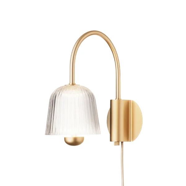 Nuura Aps - Applique murale Asteea 16 cm de large Laiton/transparent Nuura