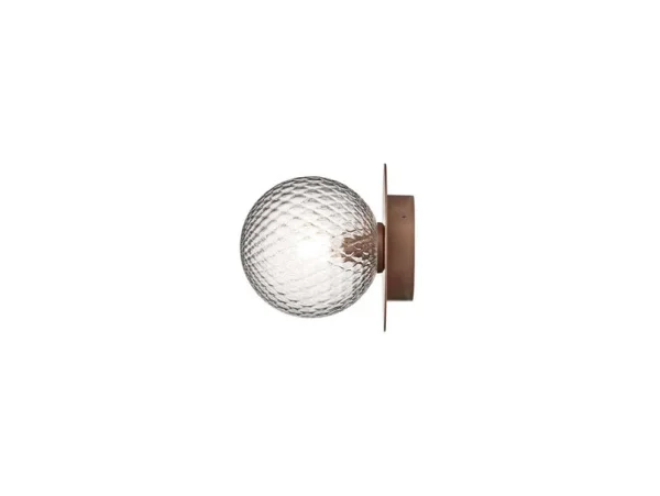 Nuura Aps - Applique murale d'extérieur Liila, bronze/transparent, Ø 16,5 cm, IP54 Nuura