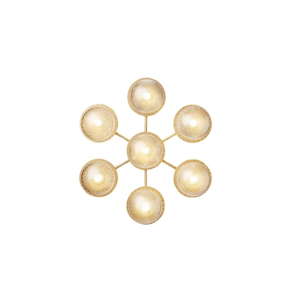 Nuura Aps - Applique murale Liila Star, à 7 lampes, dorée/transparente, blanc chaud Nuura