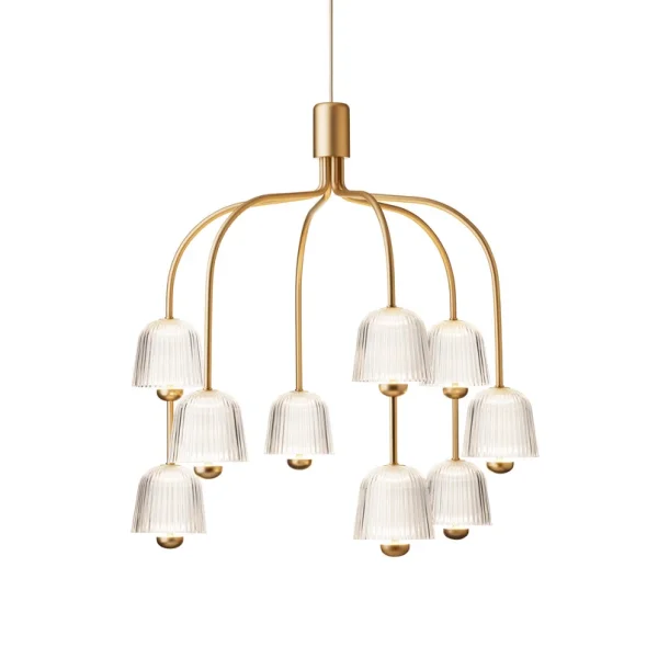 Nuura Aps - Asteea 9 lustre Ø 66 cm laiton/transparent Nuura